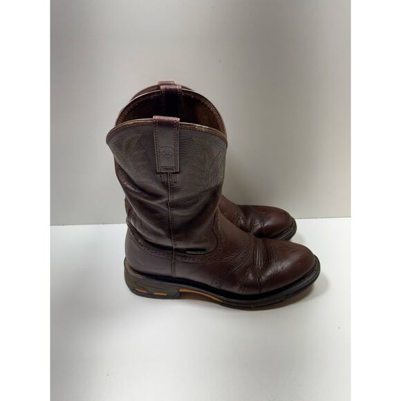 Ariat Men’s Work Western Boots Leather Sz 13D Brown Slip Resistant Cowboy main image 7